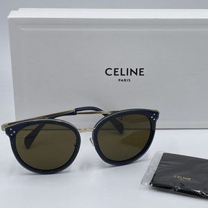 CELINE CL40033F - Dark Blue and Gold Sunglasses